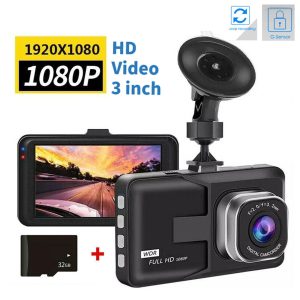 Car Dash Camera Full 1080P DVR Car Driving Video Loop Recorder 3Inch Vehicle Camera For Front and Rear Night Vision G-Sensor 1